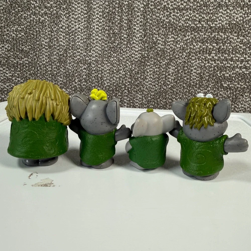 Fisher-Price Little People Frozen Trolls Figures Grey Green 4pc Set Toddler Toy